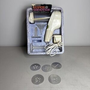 Vintage Wear-Ever Super Shooter Electric Cookie Press 70001 w/ 5 Discs